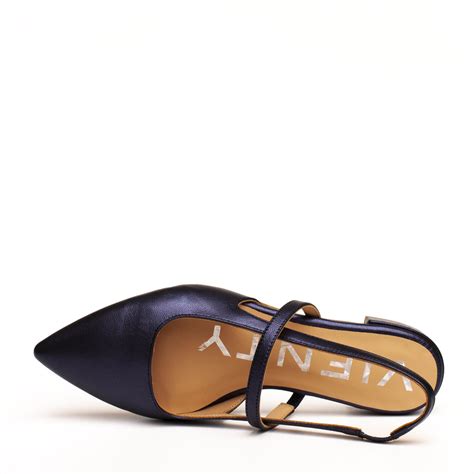 scarpa chanel blu vera pelle